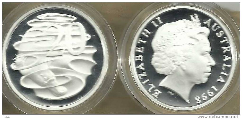 AUSTRALIA 20 CENTS PLATYPUS ANIMAL DECIMAL FROM MASTERPIECES IN SILVER 1998 PROOF QEII  READ DESCRIPTION CAREFULLY!! - Autres & Non Classés