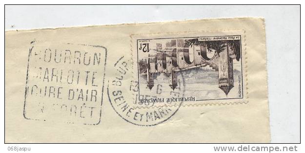 Lettre Flamme Daguin Bourron Marlotte Air Foret - Mechanical Postmarks (Advertisement)