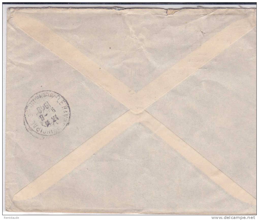 BRESIL - 1948 - LETTRE Par AVION De PORTO ALEGRE (CONSULAT DE FRANCE) Pour LE HAVRE - Briefe U. Dokumente