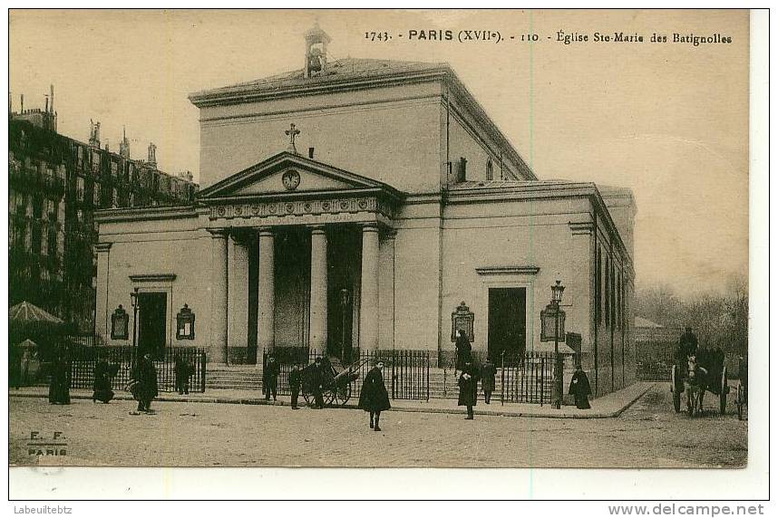 PARIS - Eglise Sainte Marie Des Batignolles   PRIX FIXE - Arrondissement: 17