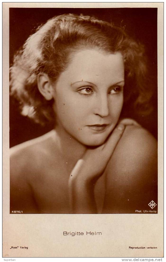 CINÉMA ANCIEN - ACTRICE : BRIGITTE HELM - CARTE ´VRAIE PHOTO´ Des ANNÉES 1920 - 1930 : ROSS VERLAG (h-941) - Schauspieler