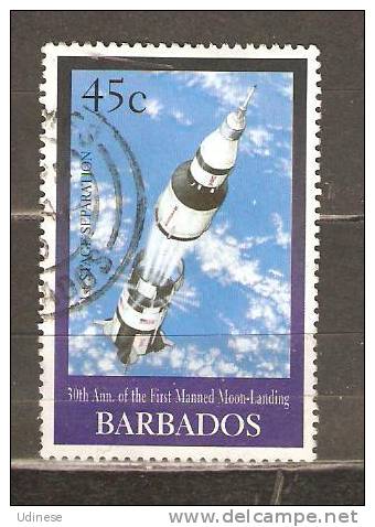 BARBADOS 1999 - MOONLANDING ANNIVERSARY 45  - USED OBLITERE GESTEMPELT USADO - Barbades (1966-...)