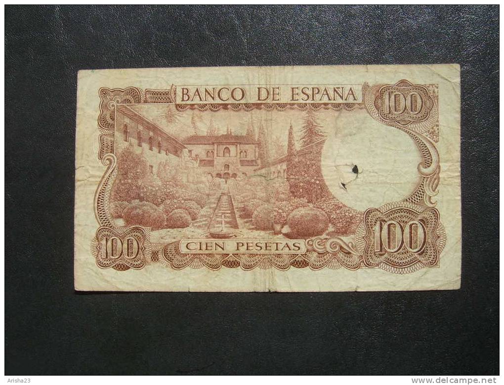 NoT.  Spain, 100 PESETAS 1970 - Ser. 4N3492274 - 100 Pesetas