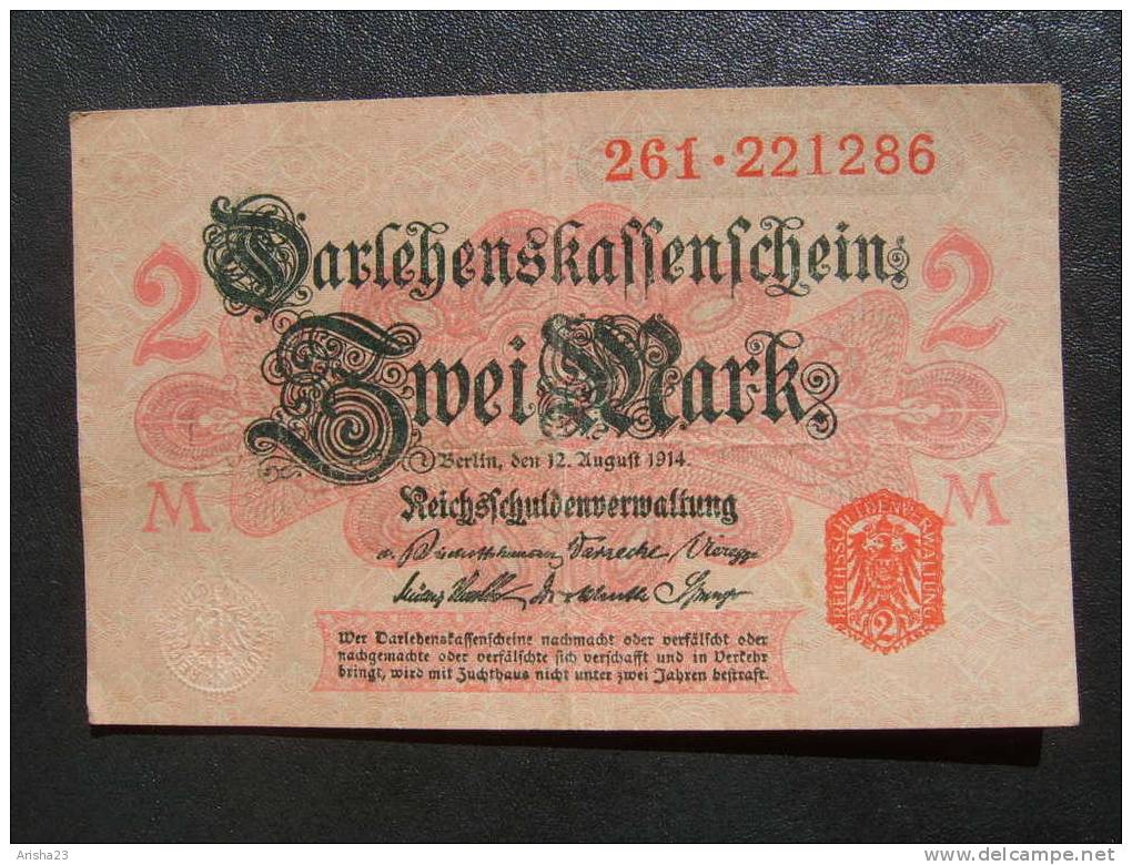 NoT. Germany, Berlin 2 Mark 1914 - Ser. 261 . 221286 - 2 Mark