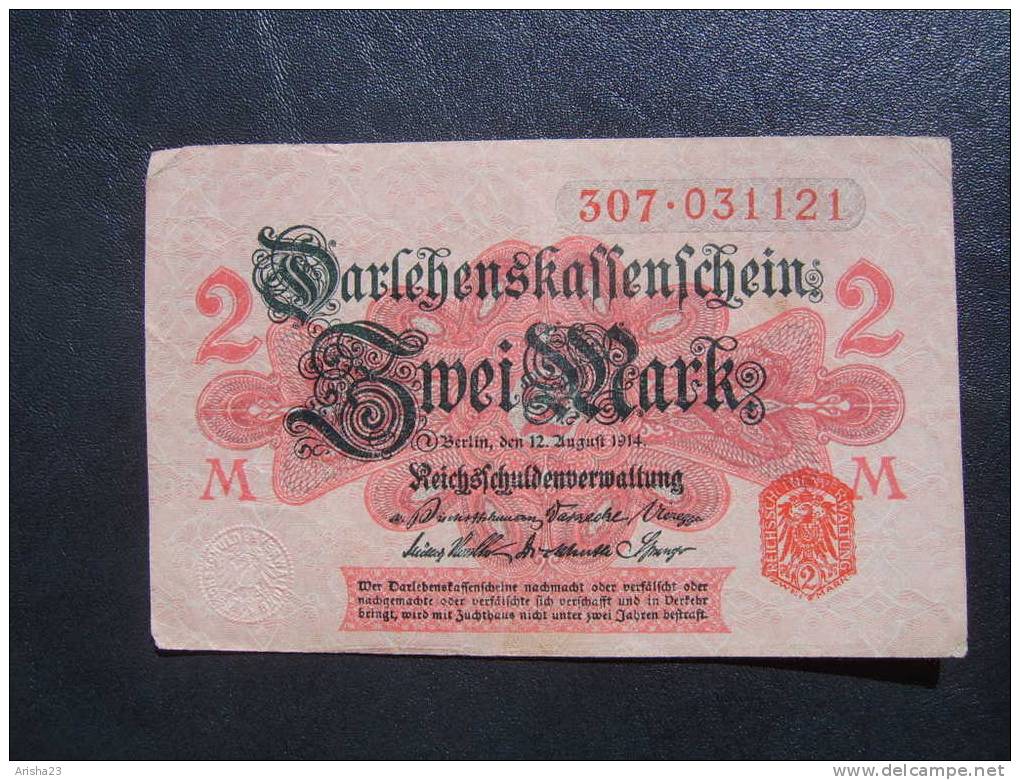 NoT. Germany, Berlin 2 Mark 1914 - Ser. 307 . 031121 - 2 Mark