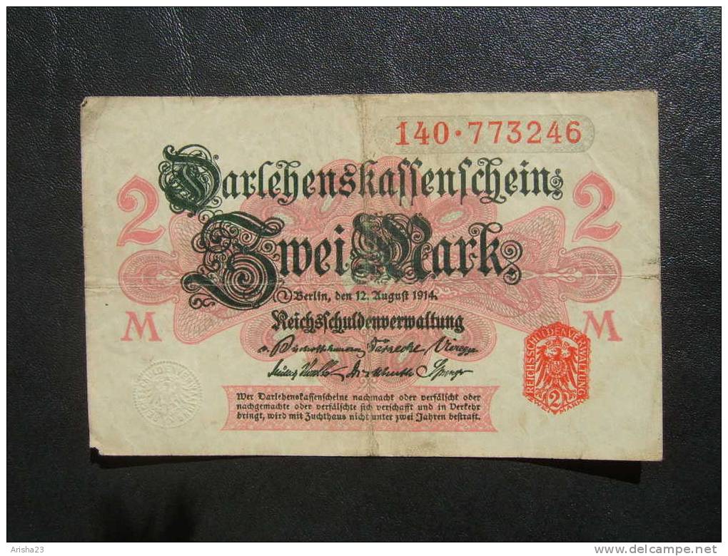 NoT. Germany, Berlin 2 Mark 1914 - Ser. 140 . 773246 - 2 Mark