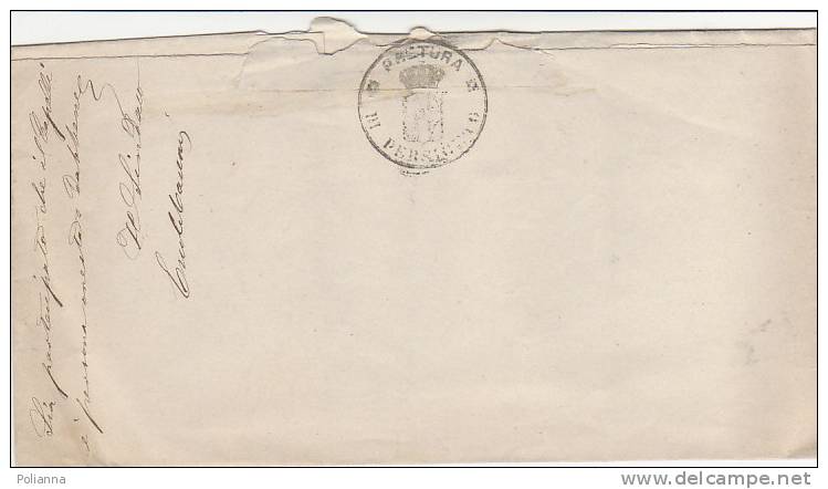 A1022 - Francobollo Di Stato 0,20 Iso Su Piego Comunale  VG Persiceto 01-04-1876 - Storia Postale