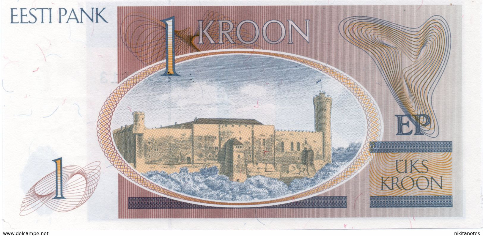 1 KROON Banknote Of ESTONIA 1992 - TOOMPEA Castle - UNC - Estonia
