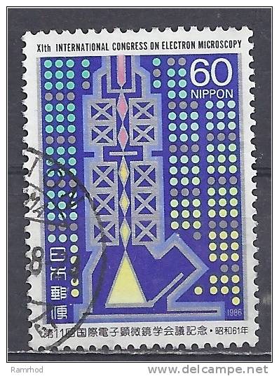 JAPAN 1986 11th International Electron Microscopy Congress, Kyoto - 60y  Electron Microscope FU - Used Stamps