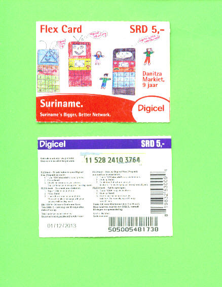 SURINAME - Remote Phonecard As Scan - Surinam