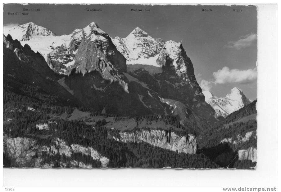 Hasliberg Blick Auf Die Wetterhorngruppe 1952 - Hasliberg