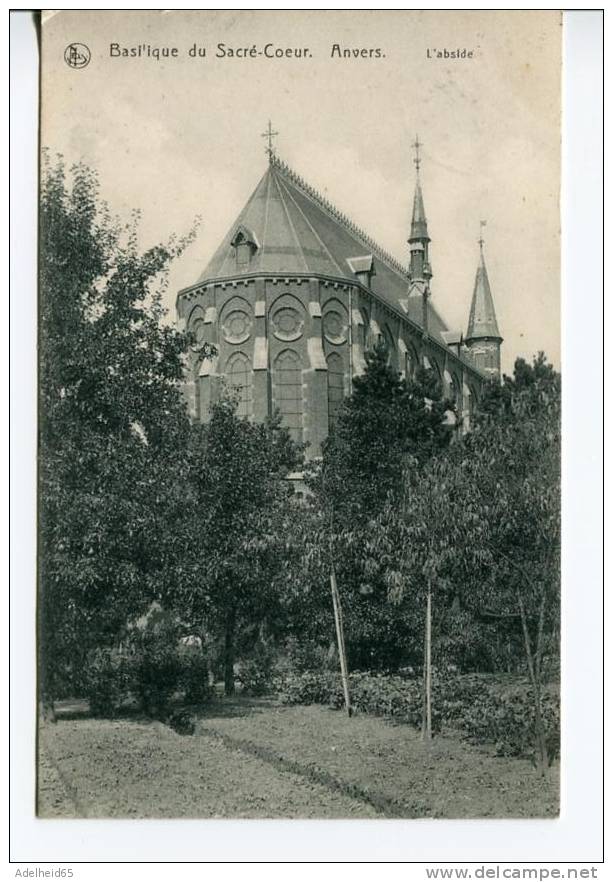 1911 Antwerpen Basiliek Heilig Hart Basilique Sacré Coeur Poststempel Berchem - Antwerpen