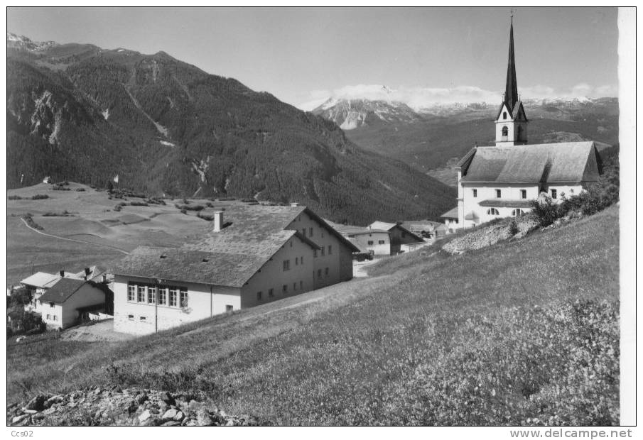 Alvaneu, Graubünden, Kirche Und Schulhaus - Alvaneu