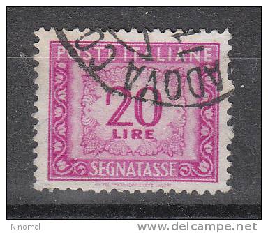 Italia   -  1947.   Segnatasse  20 £.  Lilla Rosa.  Ottima Centratura - Impuestos