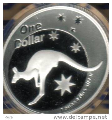 AUSTRALIA $1 KANGAROO ANIMAL  FRONT QEII BACK 2005 PROOF 1 Oz .999 SILVER READ DESCRIPTION CAREFULLY !!! - Other & Unclassified