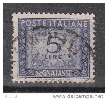 Italia   -  1947.   Segnatasse  5 £.  Violetto.  Ottima  Centratura - Impuestos