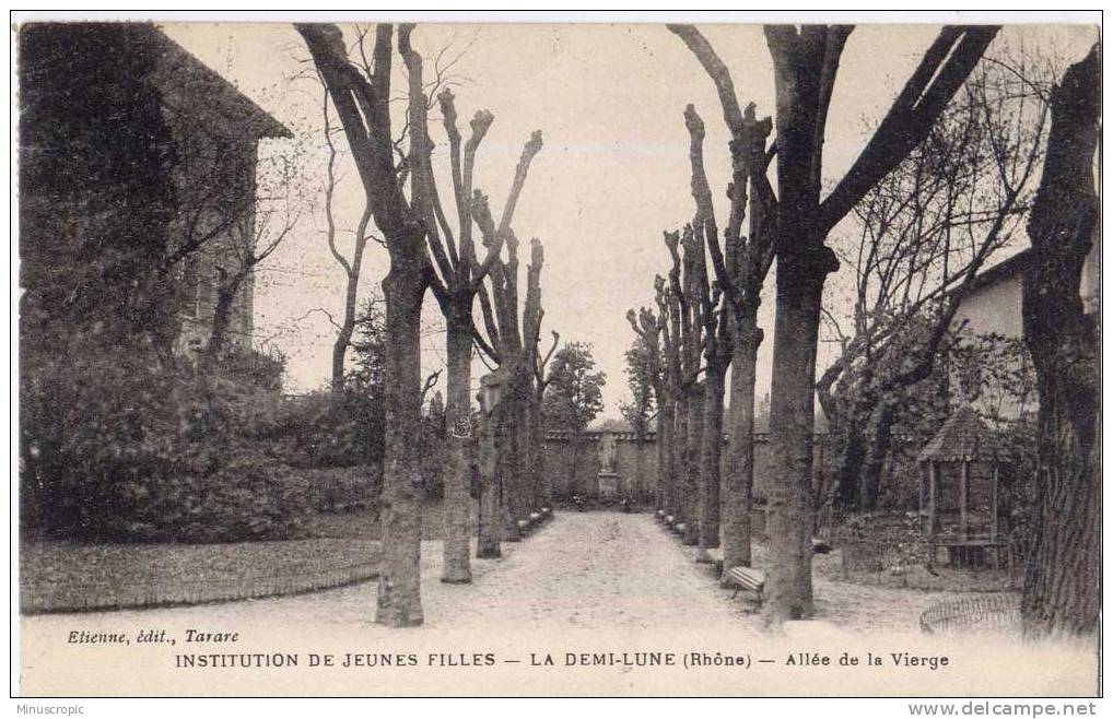 CPA 69 - La Demi Lune - Institution De Jeunes Filles - Allée De La Vierge - Sonstige & Ohne Zuordnung