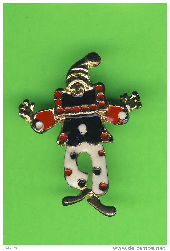 BROCHE - BIJOUX, CLOWN ÉPINGLETTE - LES PATTES BOUGENT - 5 Cm - - Spille