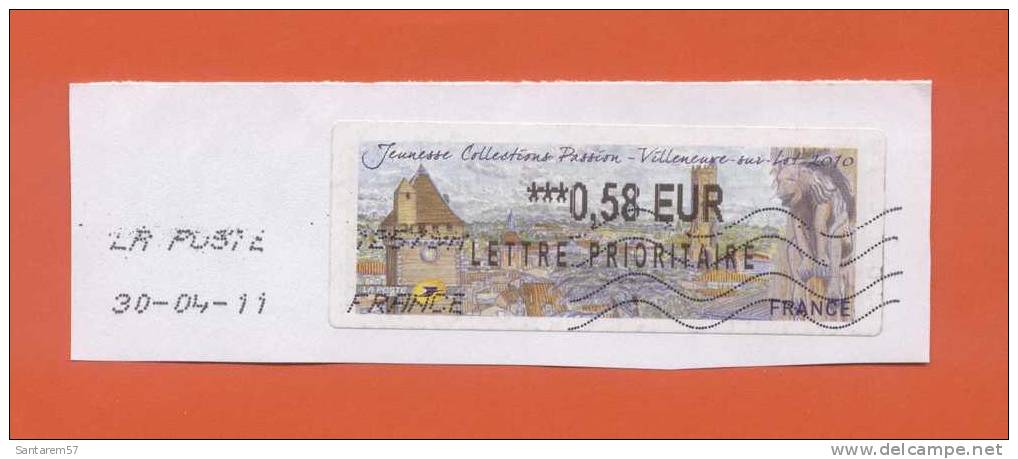 Timbre Oblitéré Used Stamp Selo Carimbado Vignette Jeunesse Collections Passion Villeneuve Sur Lot 0,58 EUR 2010 - 2010-... Viñetas De Franqueo Illustradas