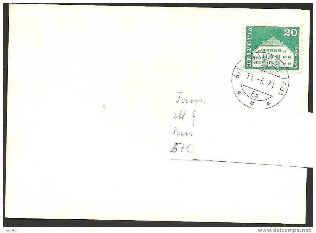 Thalheim Brugg AG Privatkarte Einladung "die Obigen" 1971 - Brugg