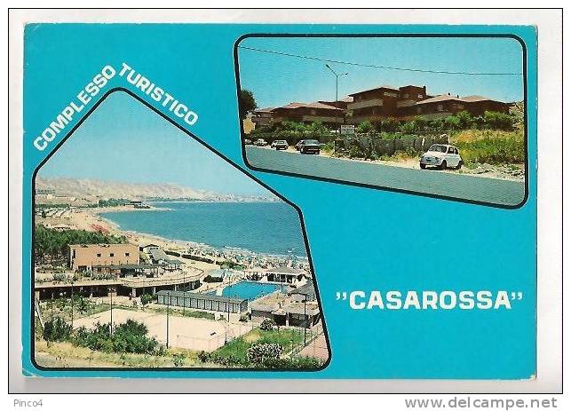 CROTONE COMPLESSO TURISTICO CASAROSSA CARTOLINA FORMATO GRANDE VIAGGIATA NEL 1979 - Crotone