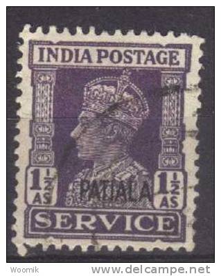 Patiala ~ 1½ Anna ~ SG O77 ~ 1939-44 ~ Used - Patiala