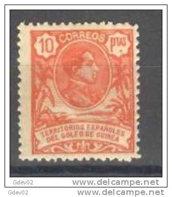 GUI71-L3208.Guinee.GUINEA   ESPAÑOLAAlfonso Xlll .1909 (Ed 71**) Sin Charnela.MAGNIFICO - Guinée Espagnole