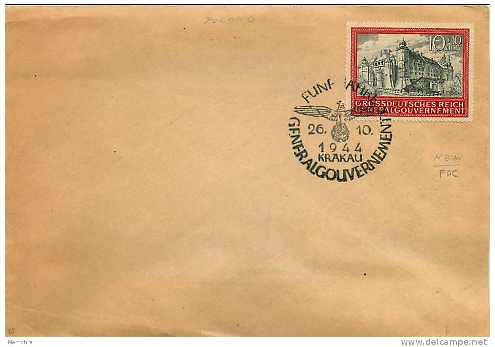 1944 5 Jahre General Gouvernement FDC SELTEN - General Government