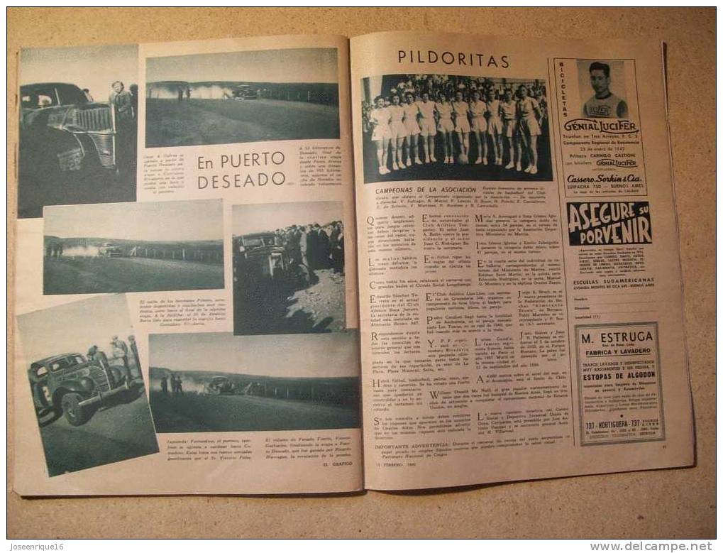 1942 REVISTA EL GRAFICO ARGENTINA, N° 1179, 1942. ANGEL PERUCCA. MAGAZINE - [1] Hasta 1980