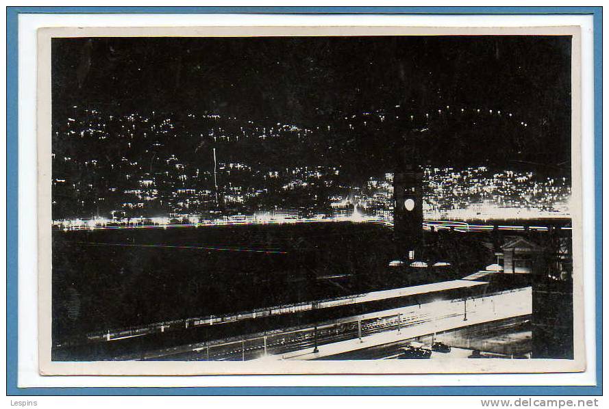 ASIE --  HONG KONG  --  Carte Photo - RARE --La Nuit - Chine (Hong Kong)