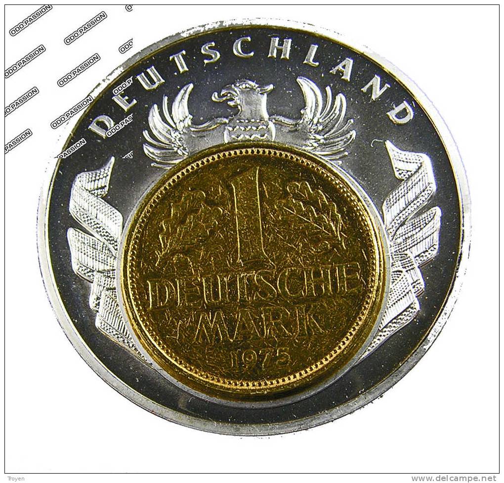 Allemagne - Médaille - 1 Mark - 1975 - 40mm - European Currencies - Argent 57gr. - Sup - Collections