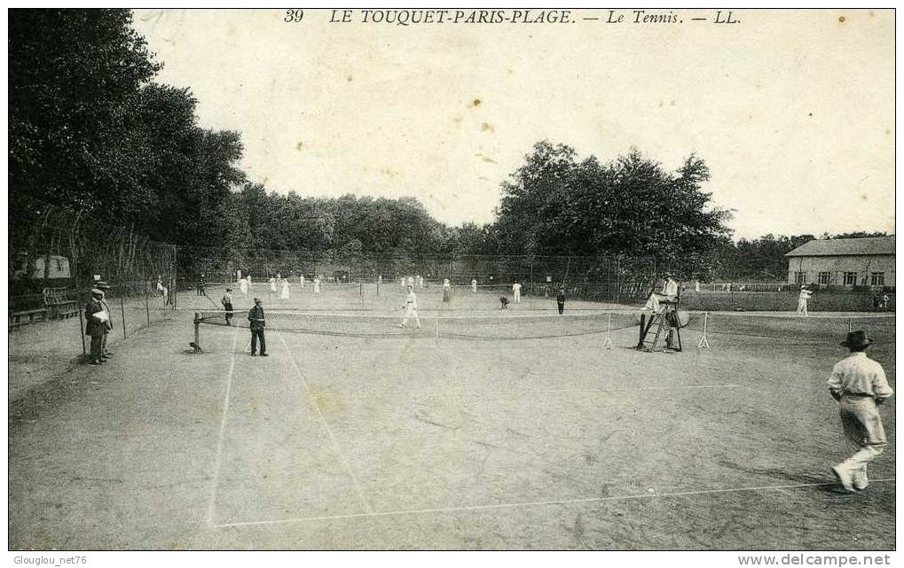 LE TOUQUET-PARIS-PLAGE....LES TENNIS.....CPA ANIMEE - Tennis