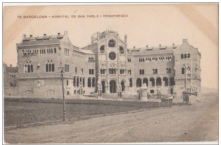 CPA ESPAGNE BARCELONA Hospital De San Pablo Frontispicio - Barcelona