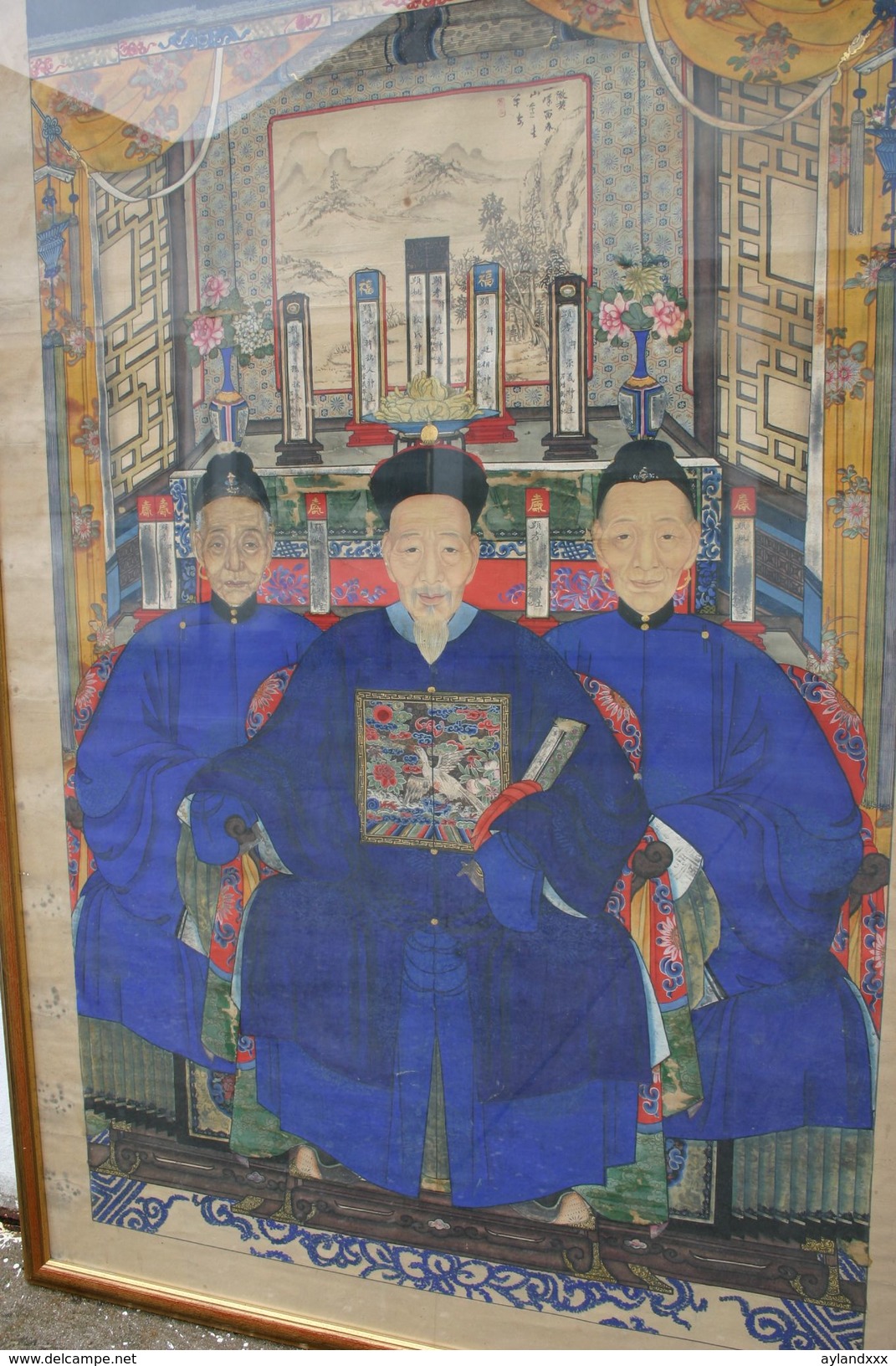 CINA (China): Ancient Chinese Ancestral Family Portrait - Arte Orientale