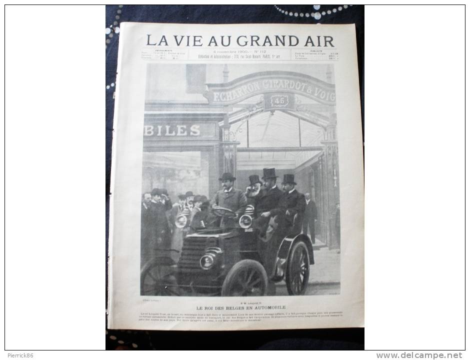 1900 ECURIE CAILLAULT ROI DES BELGES SPORT DANS L'ART DR RICHER FOOTBALL Paru Dans LA VIE AU GRAND AIR N° 112 - Autres & Non Classés