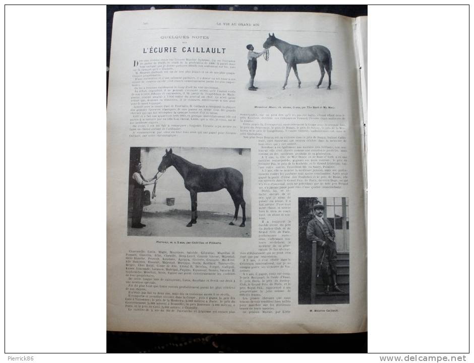 1900 ECURIE CAILLAULT ROI DES BELGES SPORT DANS L'ART DR RICHER FOOTBALL Paru Dans LA VIE AU GRAND AIR N° 112 - Autres & Non Classés