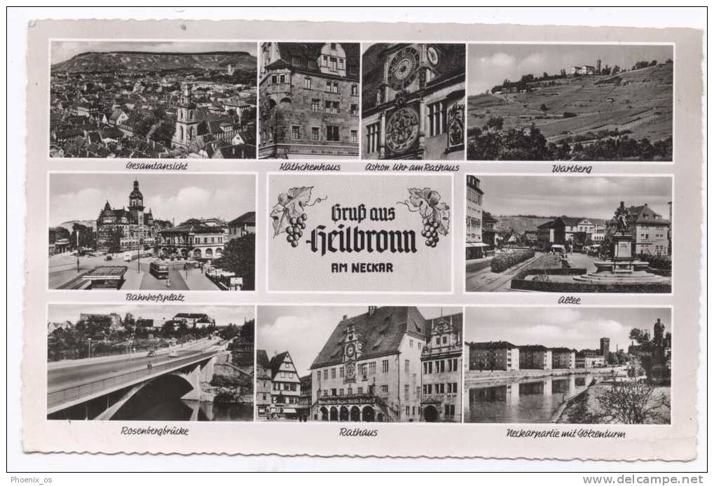 GERMANY - HEILBRONN, Mosaic Postcard, 1956. - Heilbronn