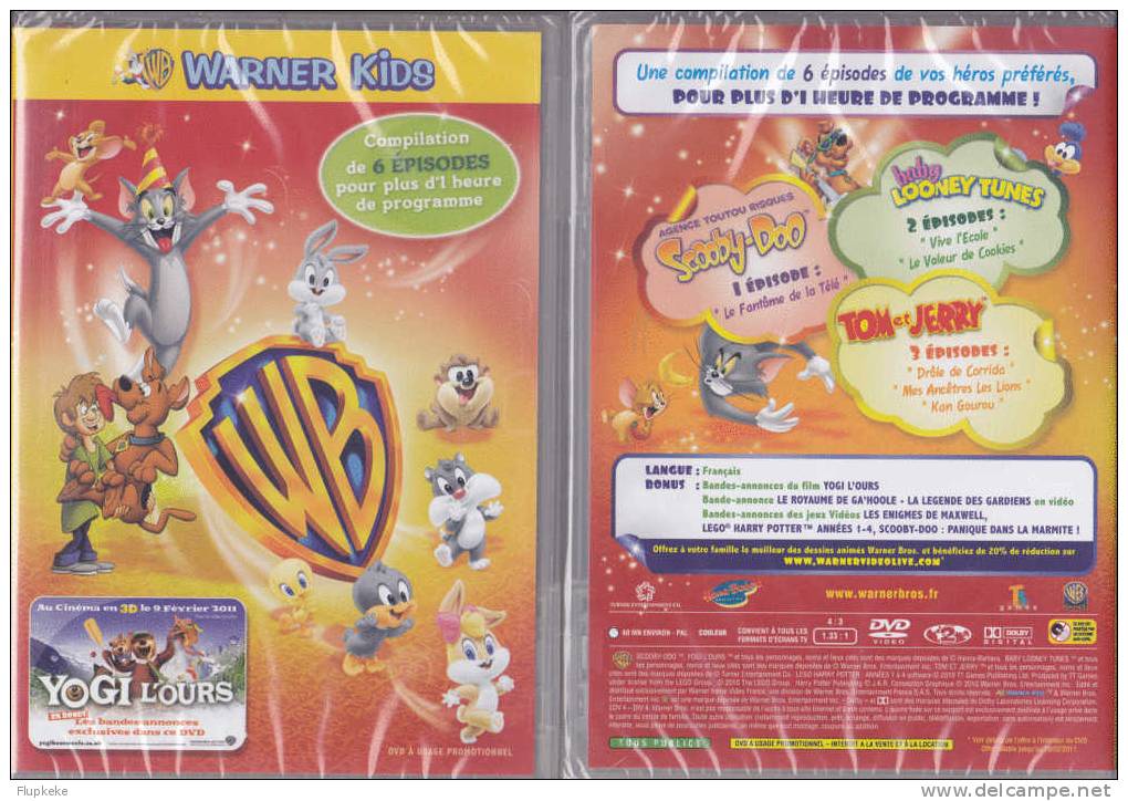 Dvd Zone 2 Warner Kids Compilation De 6 épisodes Scooby-Doo Tom Et Jerry Baby Looney Tunes - Dibujos Animados