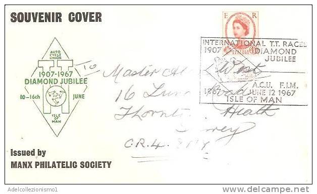 56733)lettera F.d.c. Inglese Con Un Valore + Annullo - 1952-1971 Pre-Decimal Issues