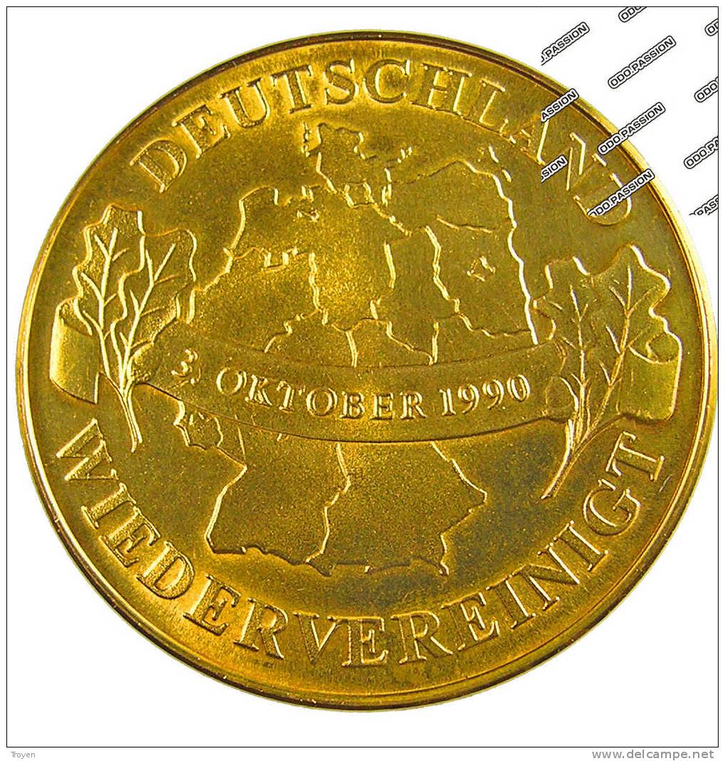 Allemagne - Medaille-Jeton - 1990 - Einigkeit Und Recht Und Wiedervereinict  Freiheit -  TTB - - Collections
