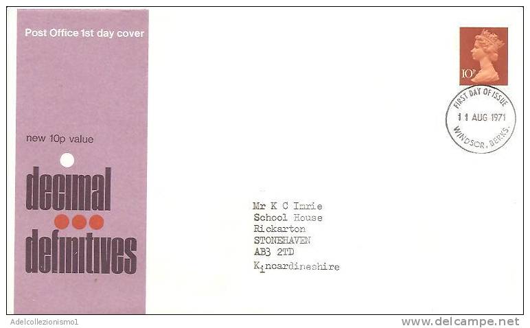 56761)lettera F.d.c. Inglese Con Un Valore + Annullo - 1952-1971 Em. Prédécimales