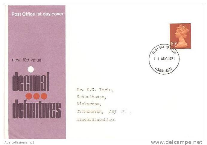 56777)lettera F.d.c. Inglese Con Un Valore + Annullo - 1952-1971 Em. Prédécimales