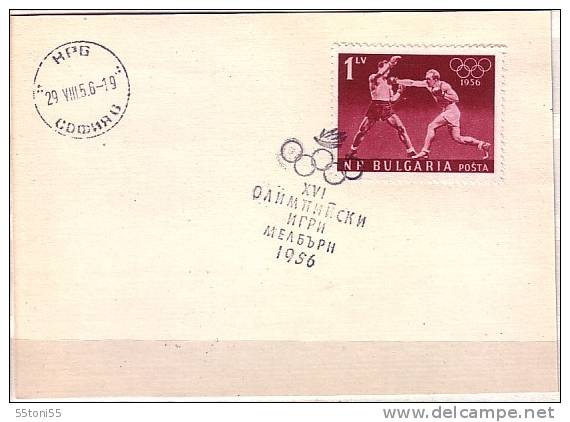 XVI Olympic Games – Melbourne 1956 ( Boxing )  Cancellation Special First Day - Cartas & Documentos