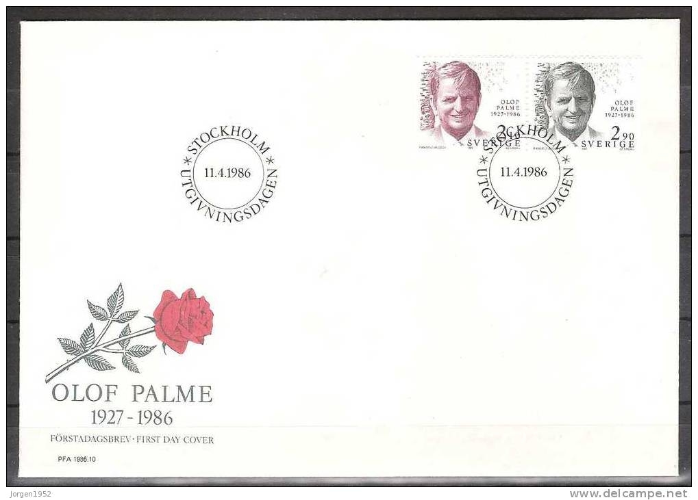 SWEDEN FDC FROM YEAR 1986 - FDC
