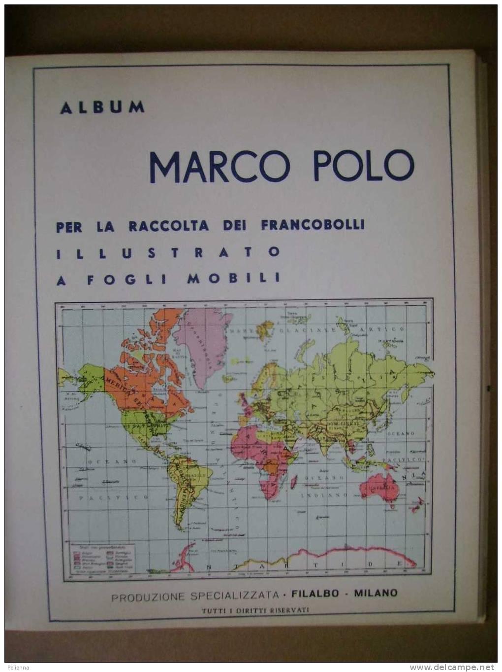 PAI/29 Album MARCO POLO Francobolli Del Mondo Filalbo Anni ´50 - Bindwerk Met Pagina's