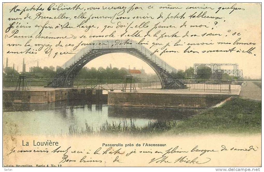 BELGIQUE , Hainaut , LA LOUVIERE , Passerelle Pres Ascenseur , *10122 - La Louvière