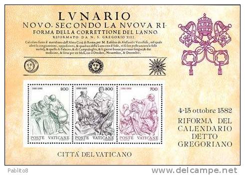 CITTÀ DEL VATICANO VATICAN VATIKAN 1982 CALENDARIO GREGORIANO GREGORIAN CALENDAR BLOCCO FOGLIETTO BLOCK SHEET MNH - Blokken & Velletjes