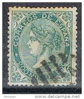 Sello 200 Milesimas 1868 Isabel II, Edifil Núm 100 º - Used Stamps