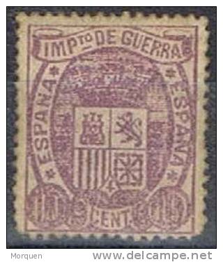 Impuesto De Guerra 10 Cts Violeta Oscuro 1875, VARIEDAD, Edifil Núm 155a * - Kriegssteuermarken