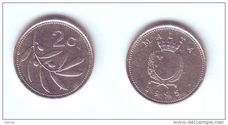 Malta 2 Cents 1995 - Malte